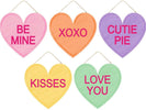Candy Heart sign - choose color - Greenery Marketsigns for wreathsAP877199