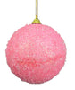 Candy sugared pink ball ornament - Greenery Market85678PK