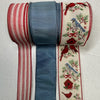 Cardinal and blue jay Christmas bow bundle - Greenery Marketwired ribbon2.5bluecardinalx3