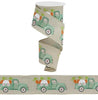Carrots Easter bunny in truck ribbon, 2.5" - Greenery MarketWired ribbonRGA160218