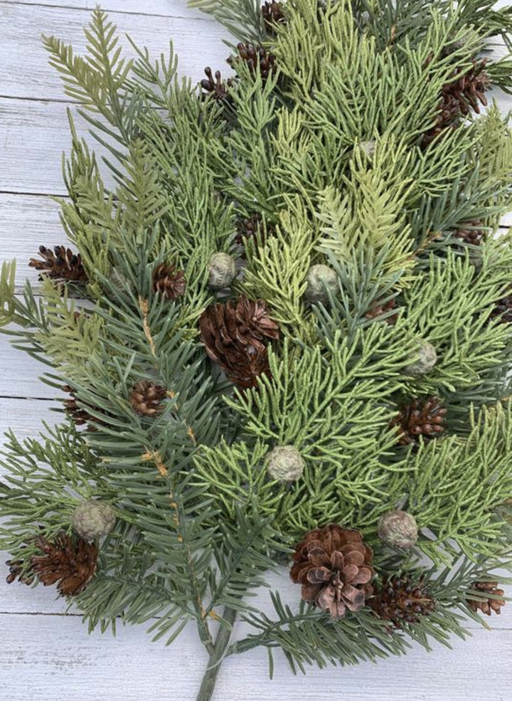 Cedar and cone spray - customer favorite every year - Greenery Marketgreenery26106