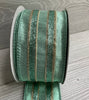 Celadon frosty stripe 2.5” wired farrisilk ribbon - Greenery MarketRibbons & TrimRG695-75