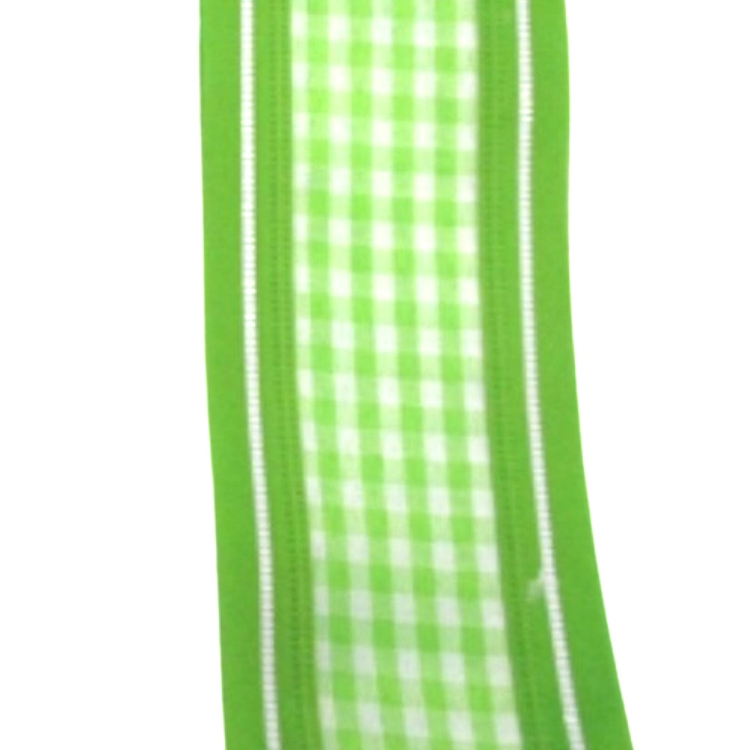 Choose red, green, or orange gingham wired ribbon 2.5” - Greenery MarketRibbons & Trim