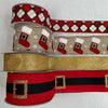 Christmas Santa belt x 4 ribbon bow bundle - Greenery MarketWired ribbon