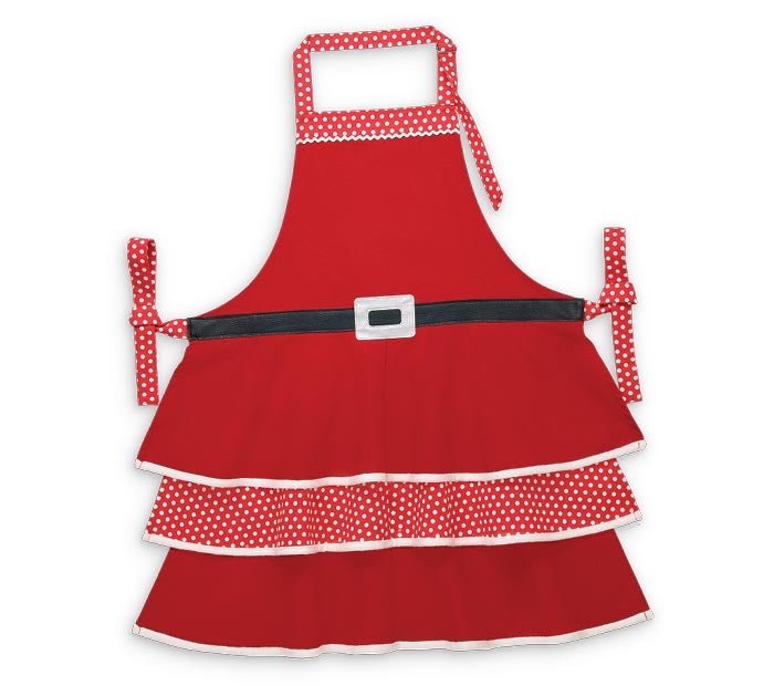 Christmas Santa Claus apron with pockets Greenery Market
