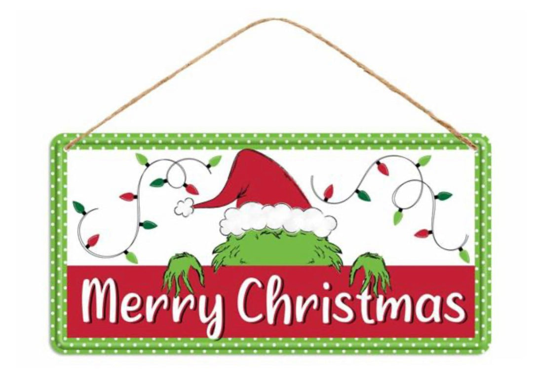 Christmas signs, metal fuzzy elf sign - Greenery Market christmas-signs-metal-fuzzy-elf-sign-greenery-market