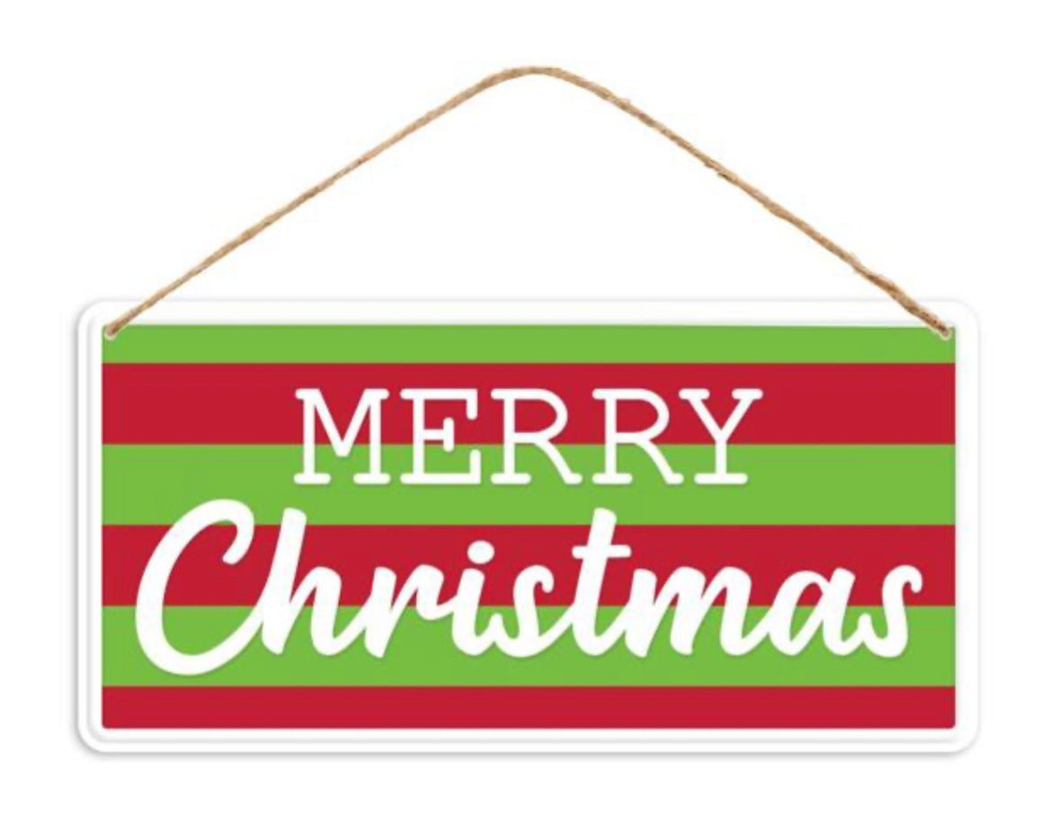Christmas signs, striped sign Merry Christmas - Greenery MarketChristmasMD124467