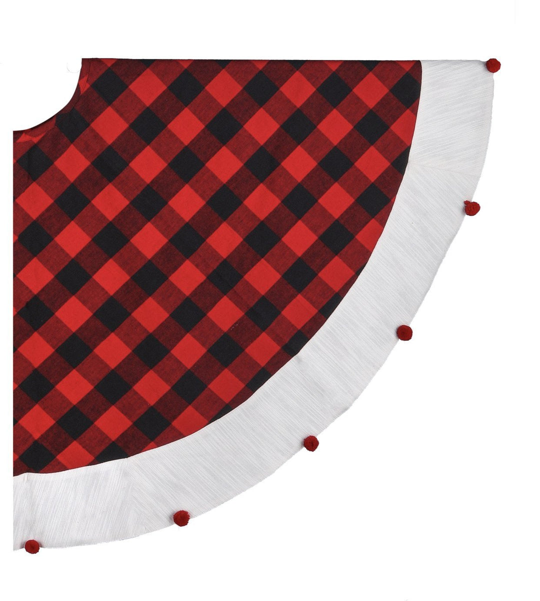 Christmas tree skirt - black and red plaid - Greenery Market Home decor