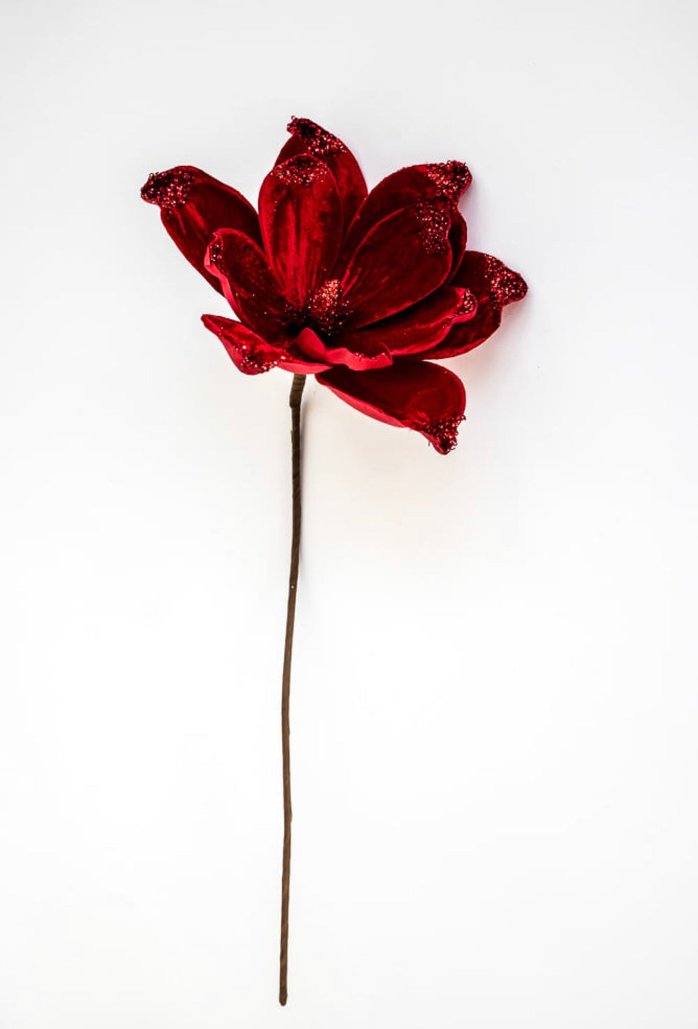 Christmas Velvet magnolia spray - red - Greenery Marketartificial flowers84600RD