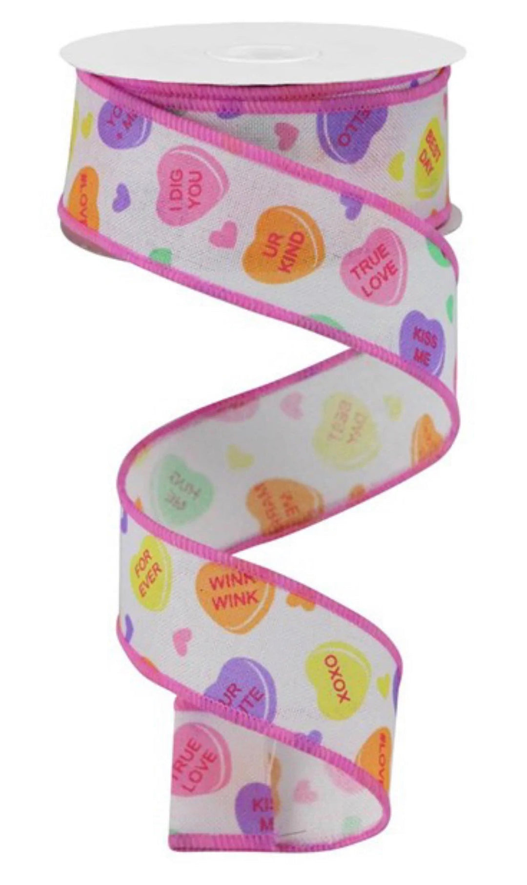 Conversation hearts wired ribbon 1.5” - Greenery MarketWired ribbonRGA149027