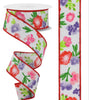 Copy of Brights pink, purple, and coral flowers wired 1.5” ribbon - Greenery MarketWired ribbonRGE175709
