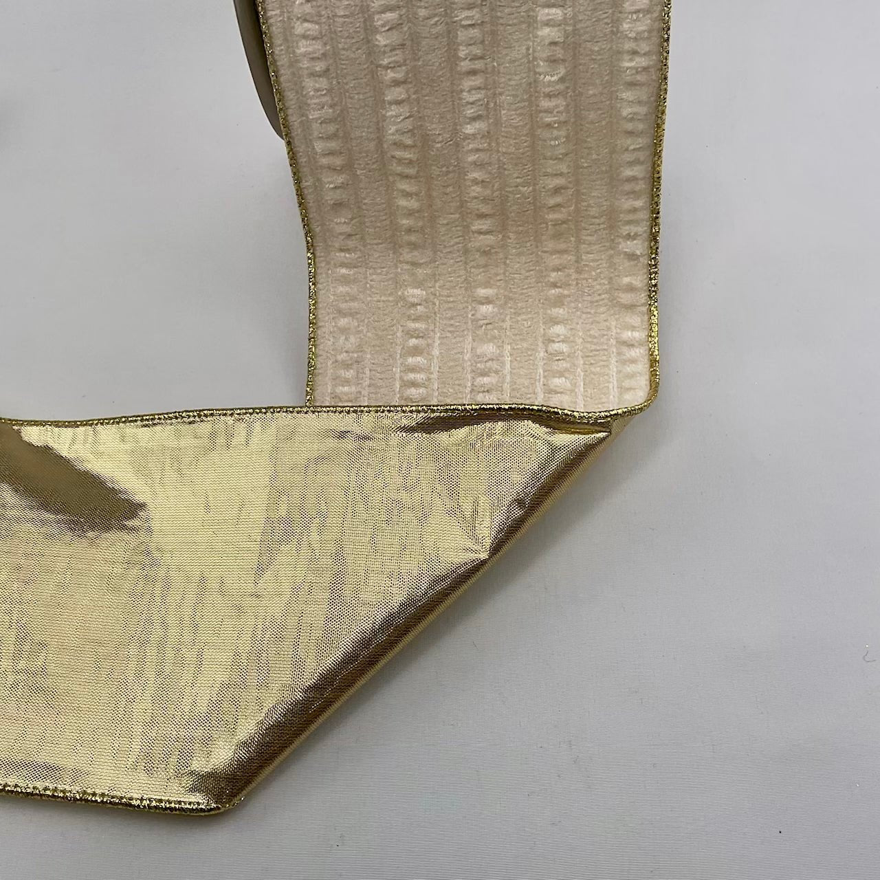 Gold Metallic Wired Ribbon, 1.5 - Greenery Market