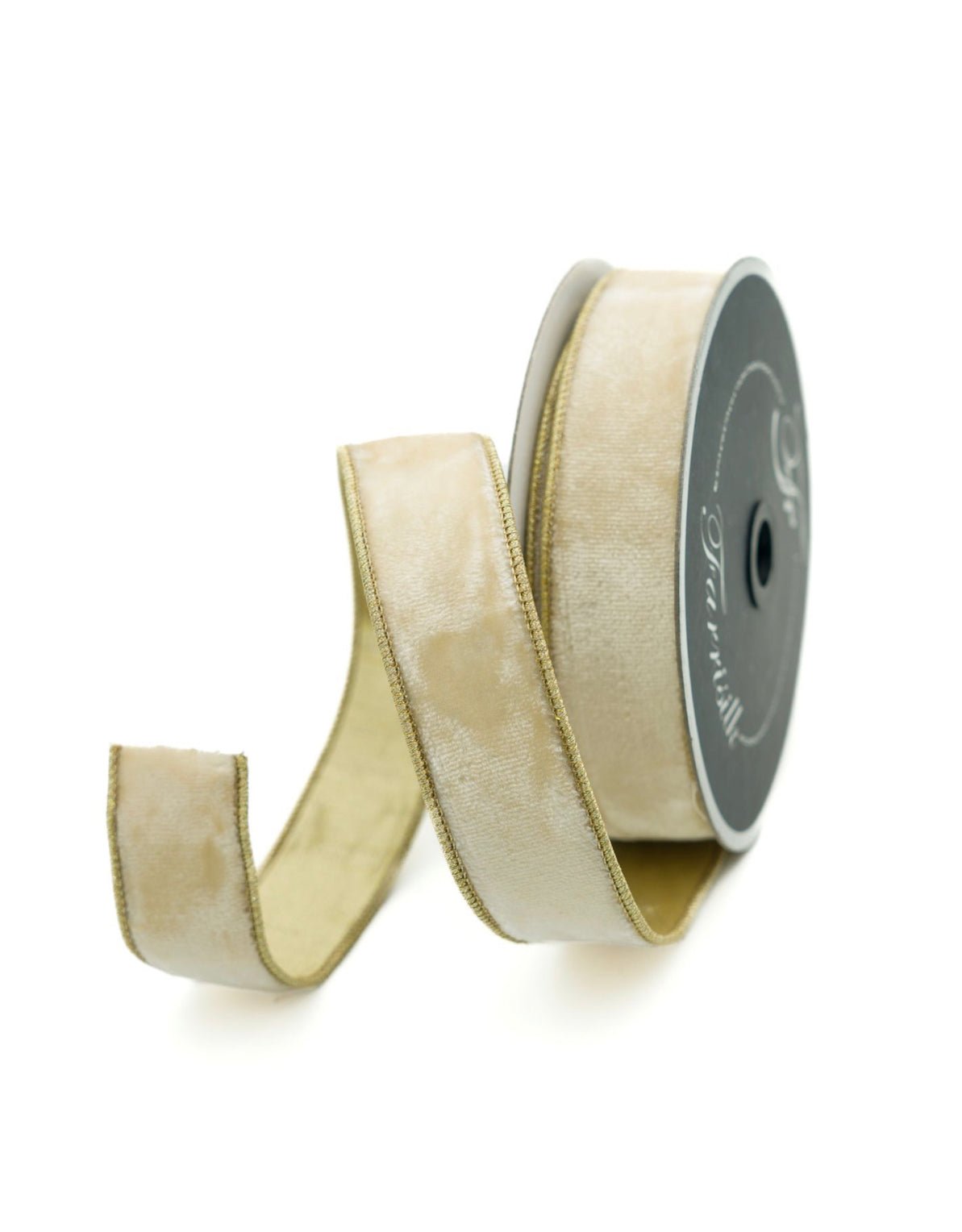 Cream flashy velvet luster 1.5” farrisilk wired ribbon - Greenery MarketRibbons & TrimRG073-01