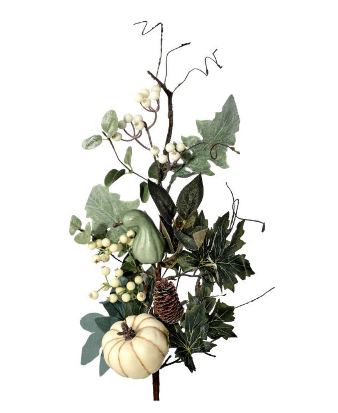 Cream / green harvest spray with pumpkins and berries - Greenery MarketFall and HalloweenMTH12705