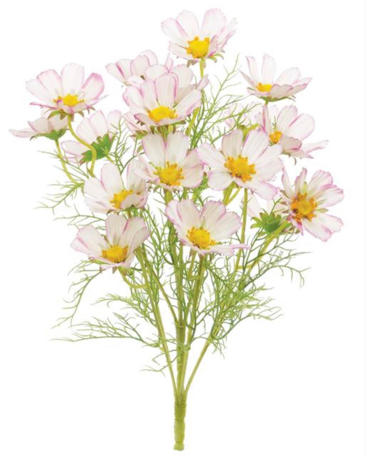 Cream pink cosmos faux flower bush - Greenery MarketArtificial Flora6022-cp
