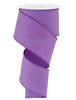 Dark lavender crystal wired ribbon 2.5” - Greenery MarketWired ribbonRge1995WF