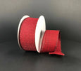Dark Red textured linen wired linen 1.5” - Greenery MarketWired ribbon71200-09-10