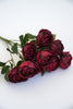 Deep red cabbage rose bush - Greenery Marketartificial flowers26903