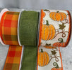 DIY ribbon bow bundle - plaid and pumpkins - Greenery MarketRibbons & Trim