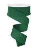 Emerald green solid fine glitter wired ribbon 1.5” - Greenery MarketWired ribbonRGE178906