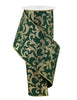 Emerald green with gold glittered acanthus leaf - 4” wired ribbon - Greenery MarketWired ribbonRGE18443C