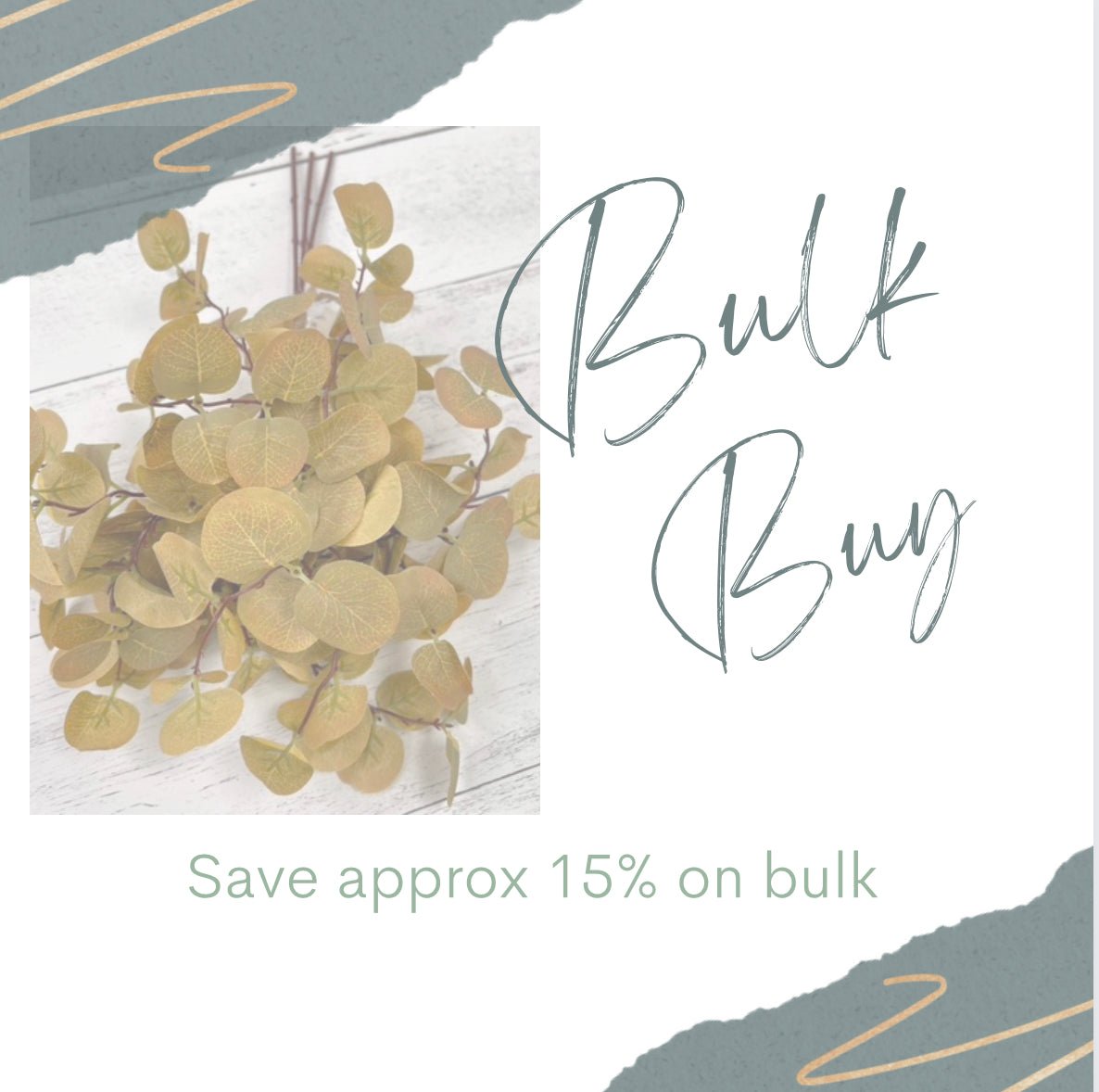 Eucalyptus bundle - sage tan - Greenery MarketArtificial FloraBULKBUY x 6 26363