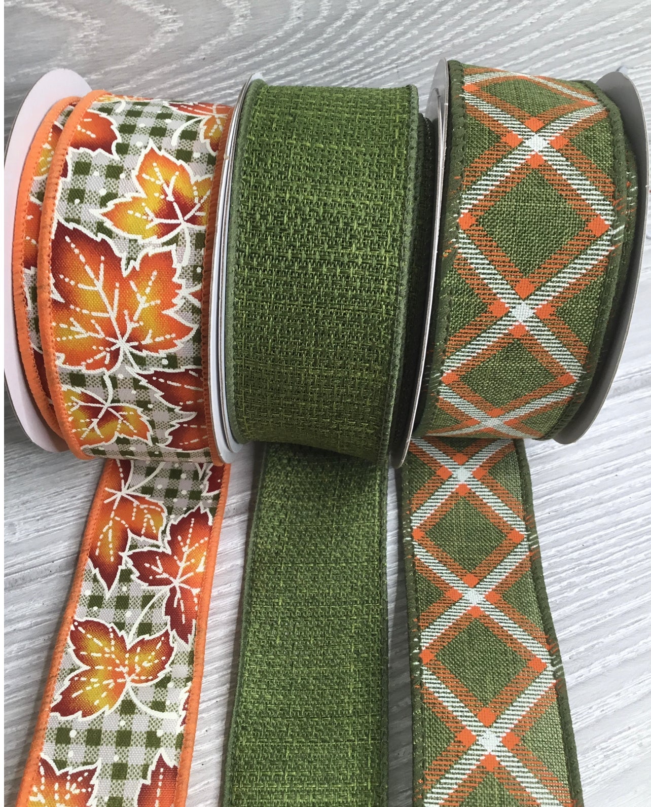 Fall DIY ribbon bow bundle - maple leaves - Greenery MarketRibbons & Trimleavesx3