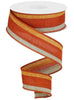 Fall stripe wired ribbon- rust, orange, and jute 1.5” - Greenery MarketWired ribbonRG01601CY