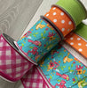 Farrisilk Brights floral birds bow bundle x 4 wired ribbons - Greenery MarketWired ribbon