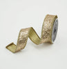Farrisilk chunky gold glittet wired ribbon - 1.5” - Greenery Marketwired ribbonRk133-50