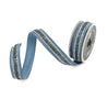 Farrisilk steel blue velvet beaded wired ribbon - 1” - Greenery Marketwired ribbonRk329-17