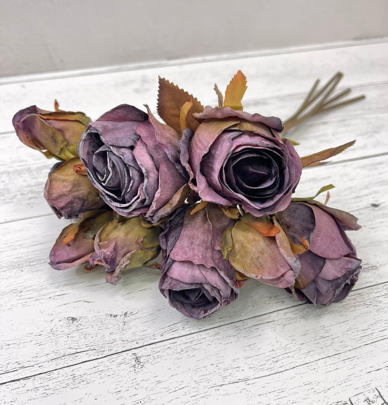 Faux Dried Rose Bundle - Purple - Greenery Market Single Bundle