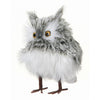 Faux Feather winter Owl 5.5” - Greenery Marketwired ribbonMTX46934