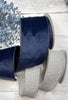 Faux hair blue wired ribbon 4” - Greenery MarketRibbons & Trim138126
