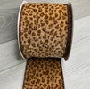Faux hair cheetah wired ribbon 4” - Greenery MarketRibbons & Trim138122