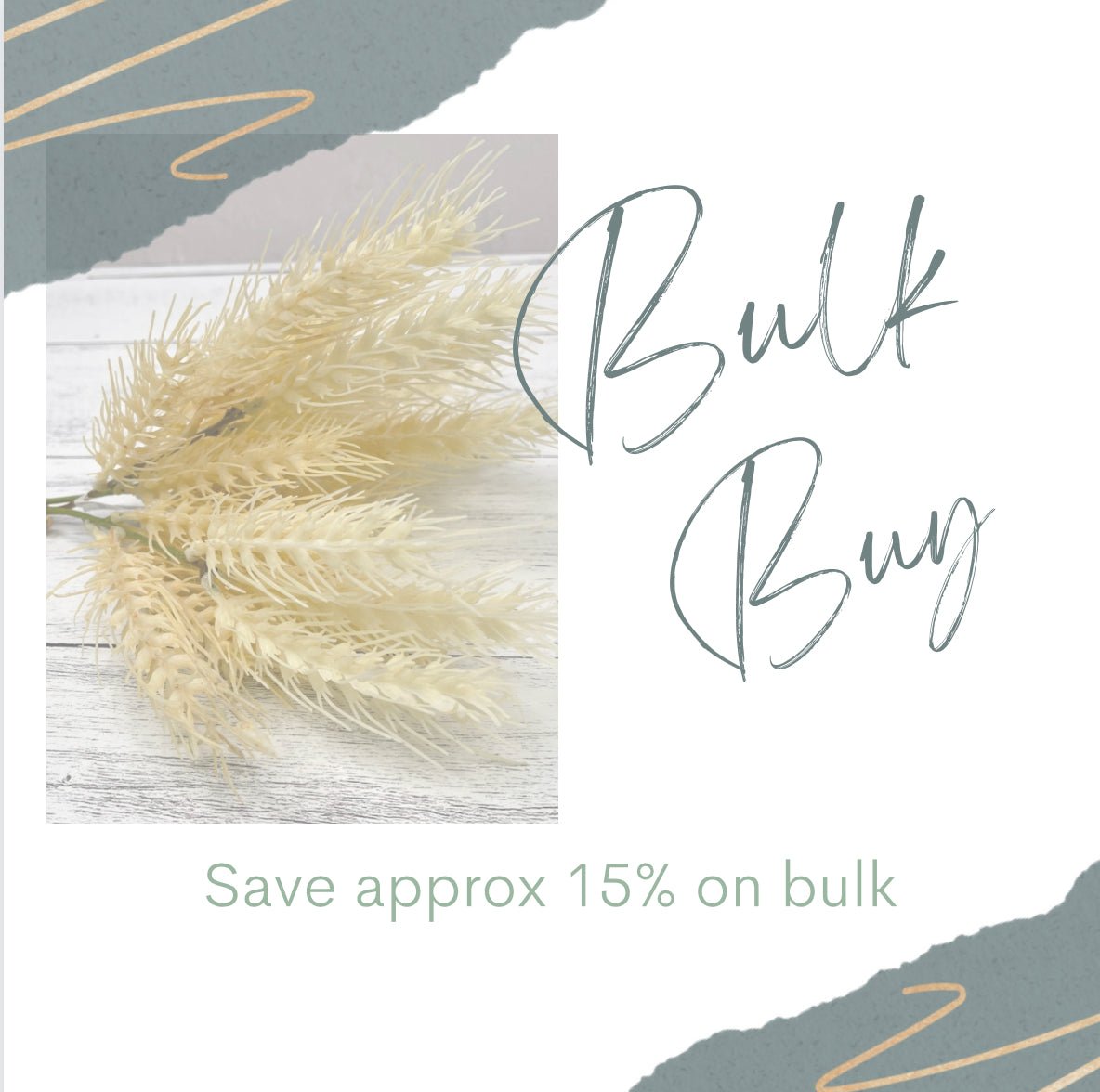 Faux wheat bundle - cream - Greenery MarketArtificial FloraBULKBUY x 6 26448