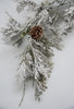 Flocked cedar greenery garland with cones 6’ - Greenery MarketWreaths & Garlands82882