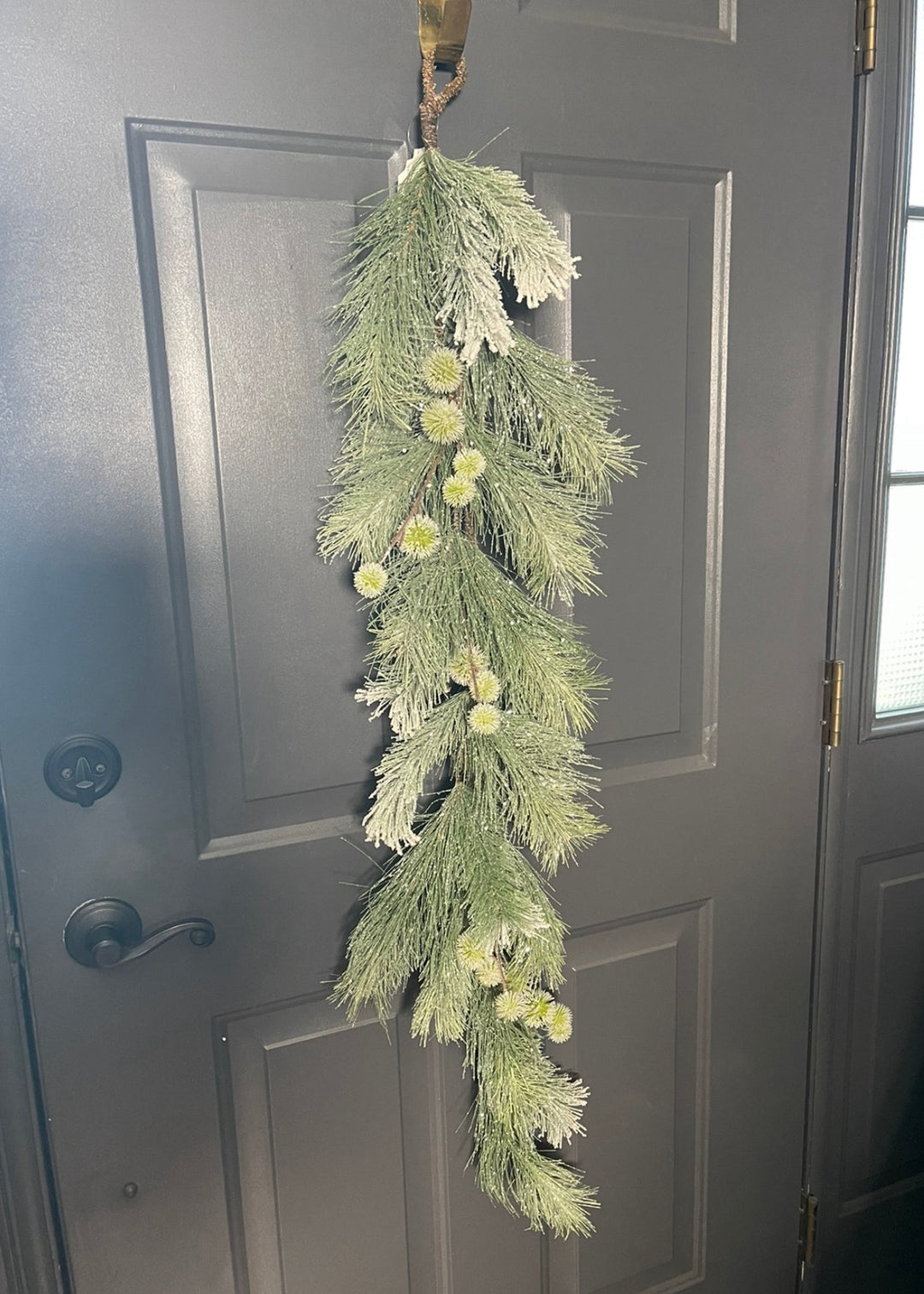 Flocked Pine drop - Greenery Market25479