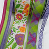 Floral, purple, bow bundle x 4 wired ribbons - Greenery MarketWired ribbonFloralx4