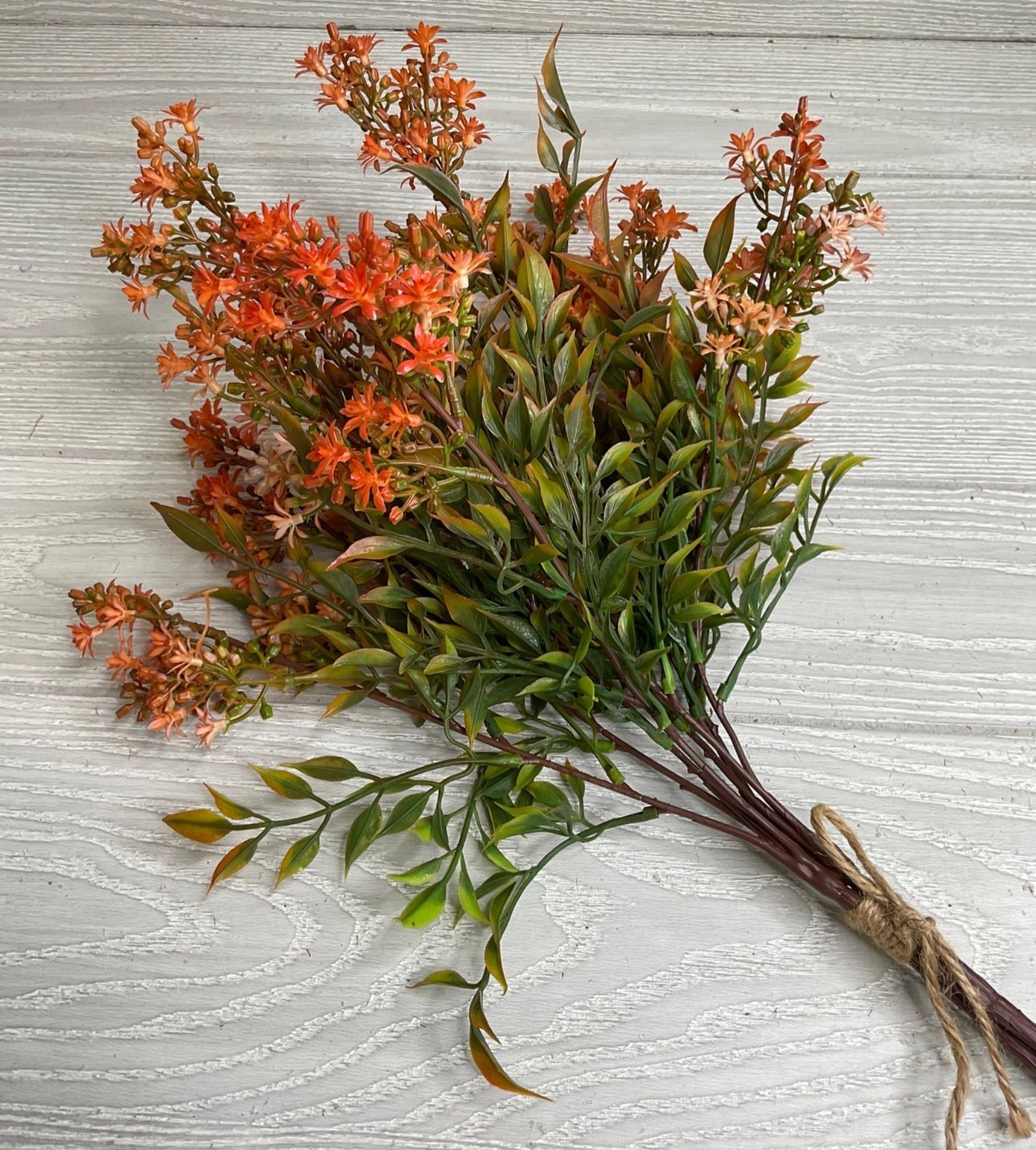Flower and nandina bundle - orange - Greenery MarketArtificial Flora26355