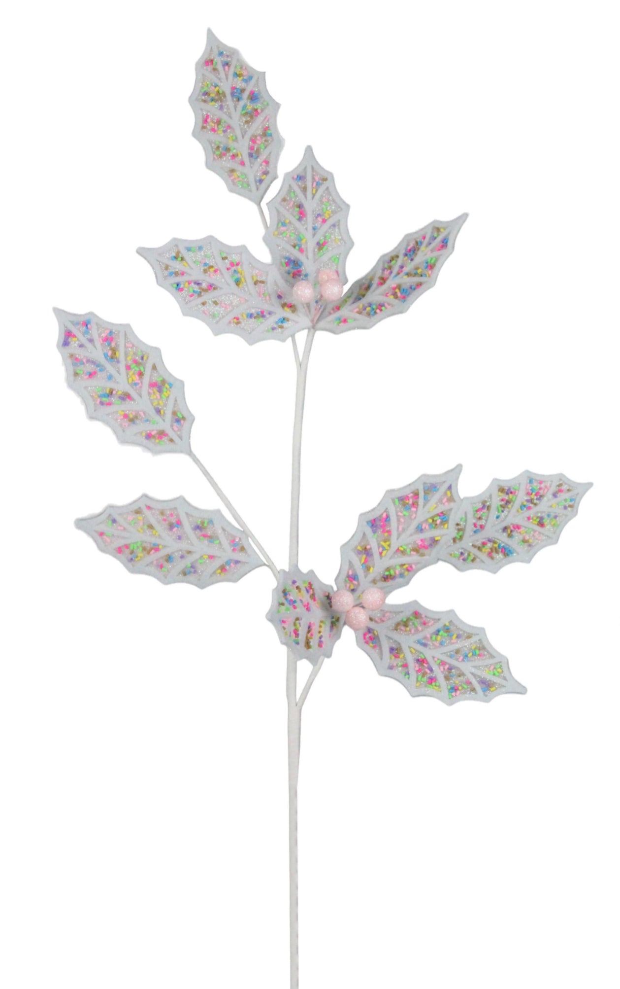 Frosted sprinkles holly leaf spray - Greenery Marketartificial flowersXS116222