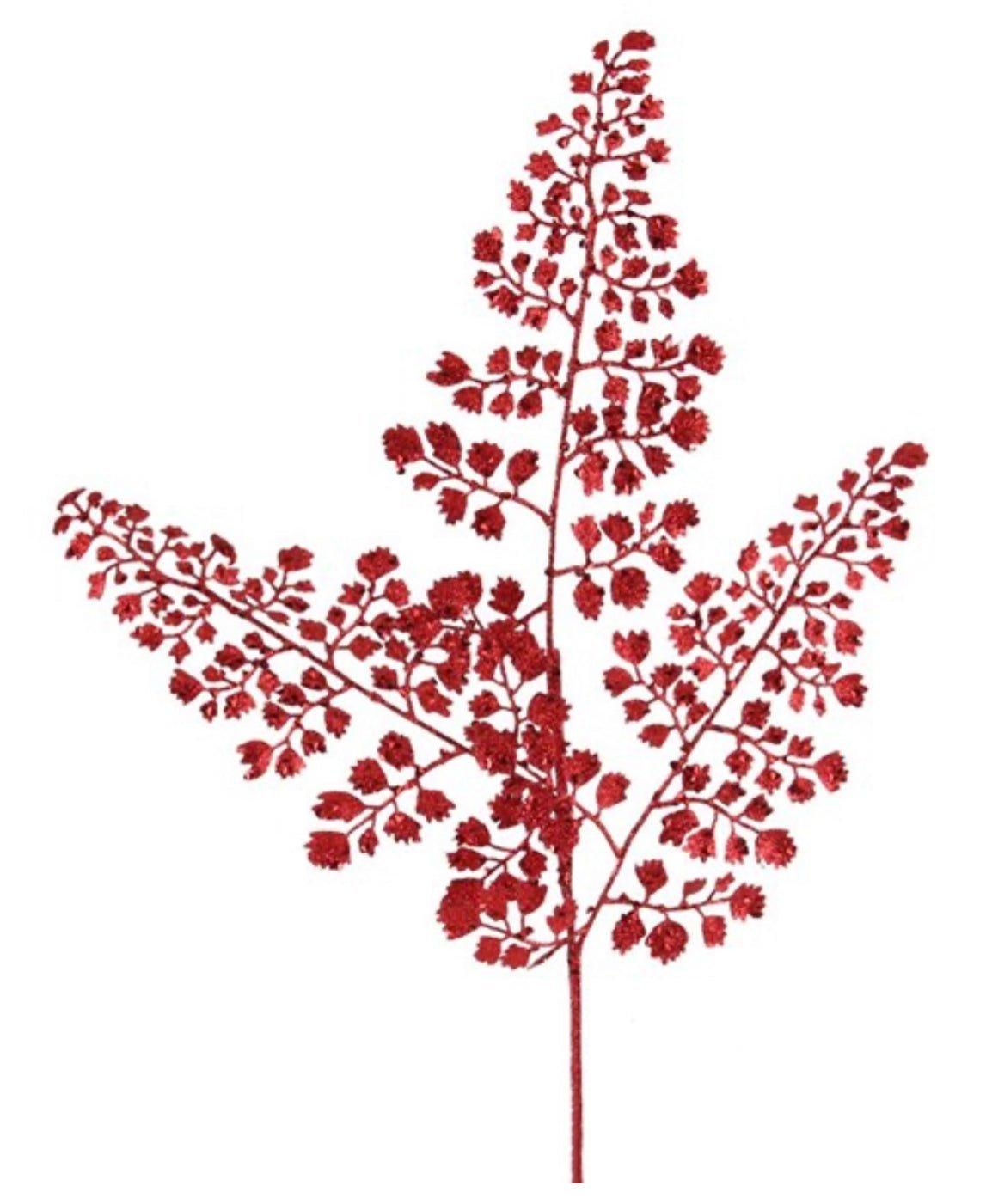 Glitter maidenhair fern spray - red - Greenery MarketSeasonal & Holiday DecorationsXS217324