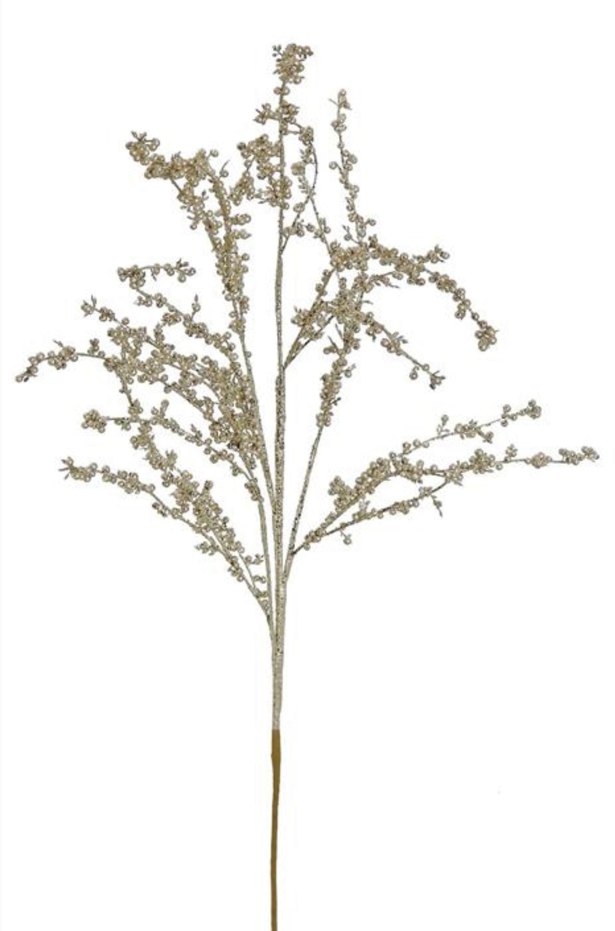Glittered seed berry branch spray - champagne - Greenery MarketXg908-ch