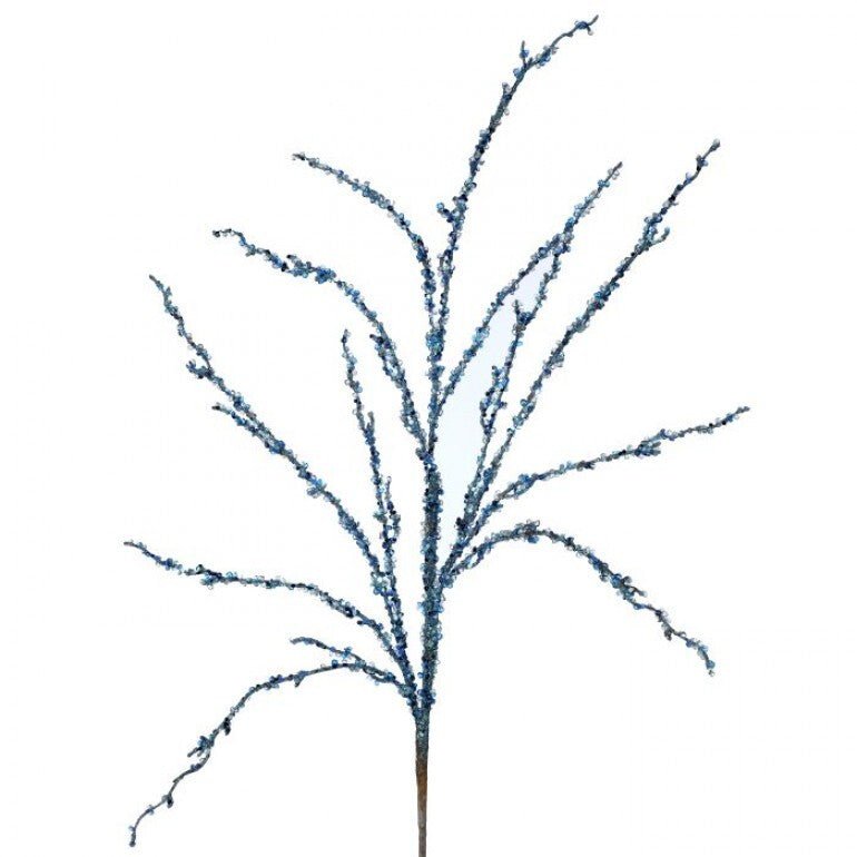 Glittered twig spray, midnight blue - Greenery MarketMTX65844 MIDB