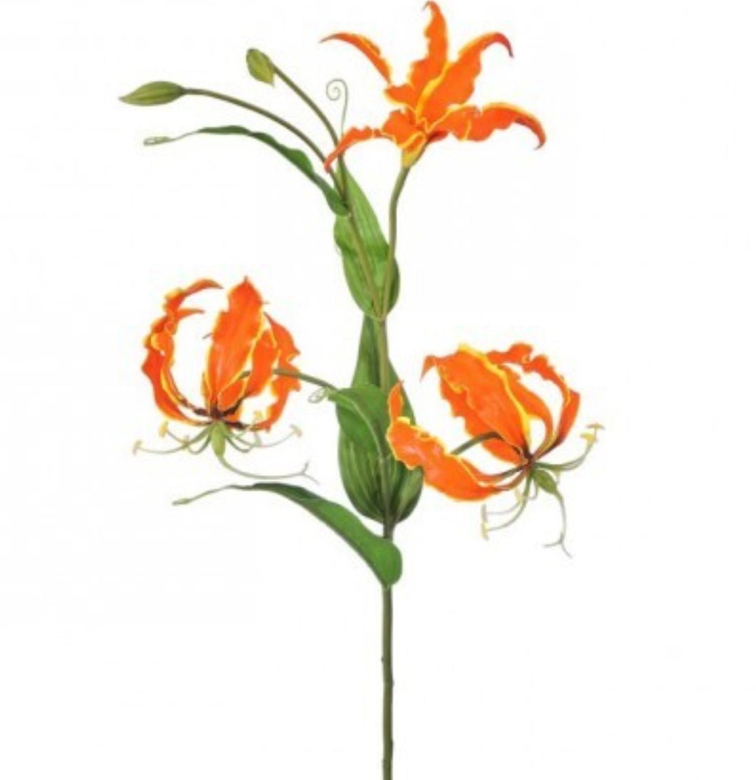 Glorioso lily flower stem - bright orange - Greenery MarketArtificial FloraMTF23095 ORNG
