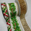 Gold and red holly bow bundle x 3 ribbons - Greenery MarketRibbons & Trim