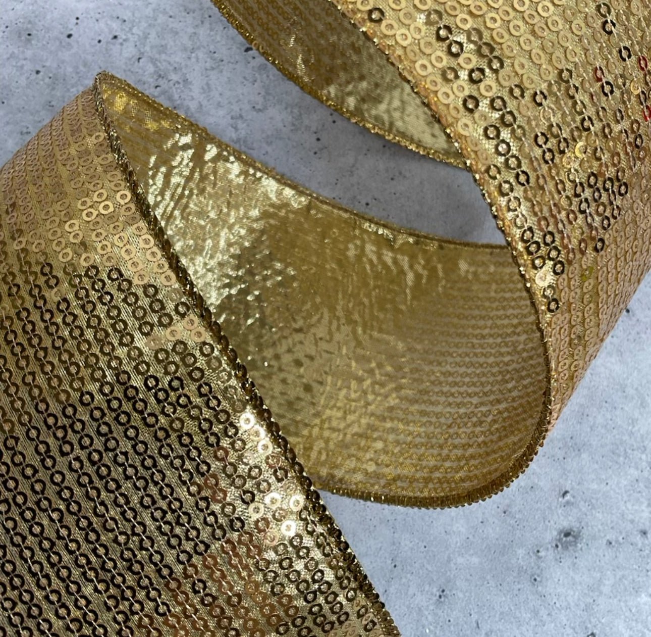 Gold Dazzle Wired Ribbon 2.5” - Greenery Market