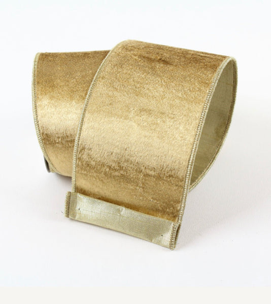 Gold Metallic Grosgrain Unwired Ribbon - 5.5 Meter Spool