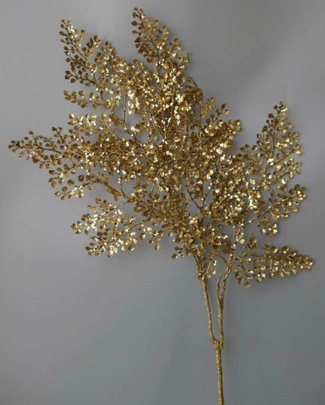 Gold glittered maidenhair spray - Greenery MarketXg792-go