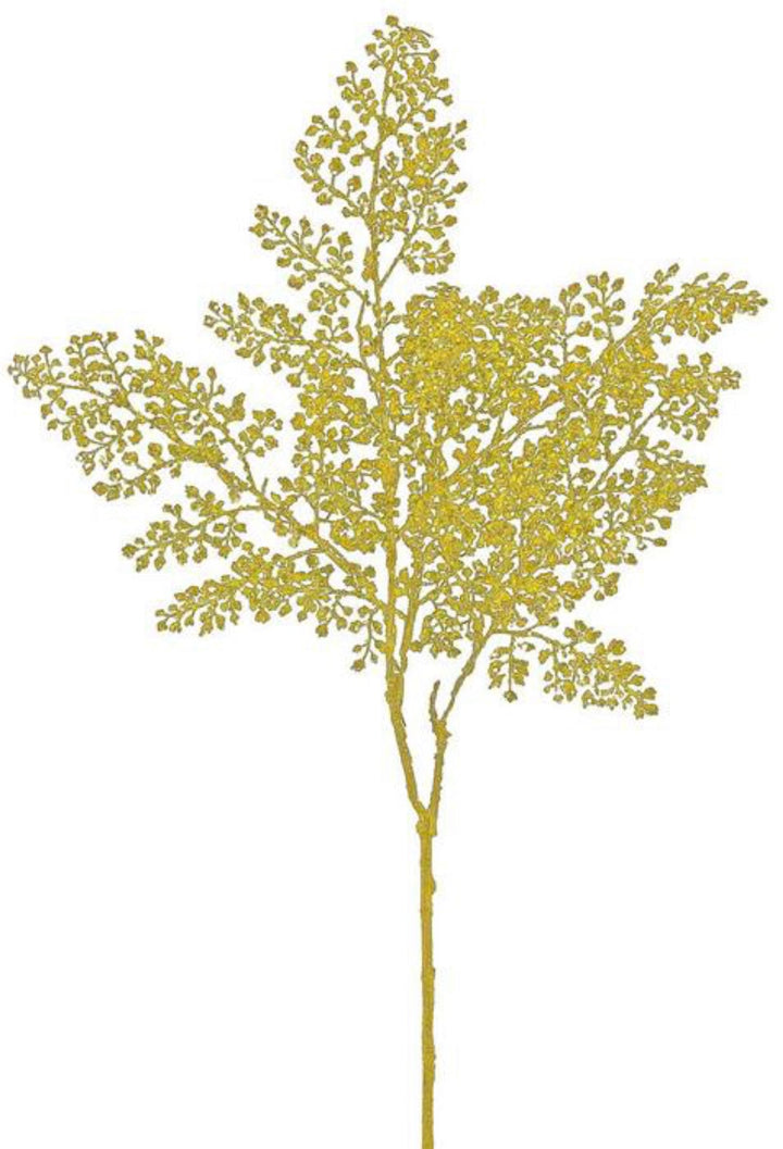 Gold glittered maidenhair spray - Greenery MarketXg792-go